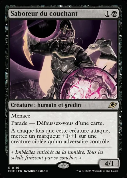 Saboteur du couchant, carte Magic EOE 116 — extension Edge of Eternities