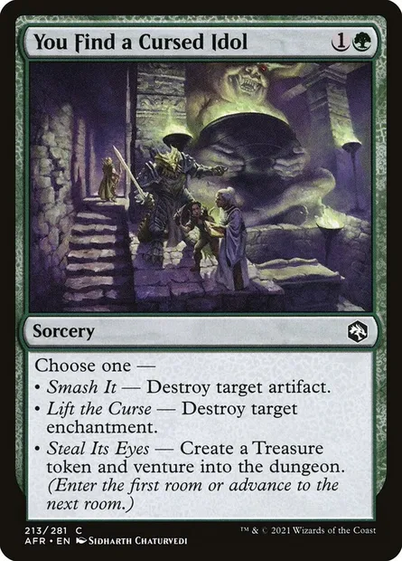 You Find a Cursed Idol, Magic card AFR 213 — Adventures in the Forgotten Realms set