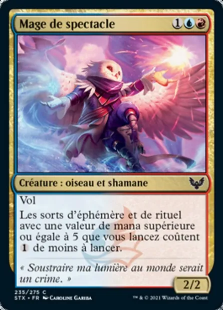 Mage de spectacle, carte Magic STX 235 — extension Strixhaven: l'Académie des Mages