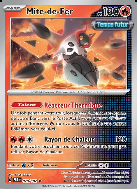 Mite-de-Fer, carte Pokémon PAR 028 — extension Faille Paradoxe