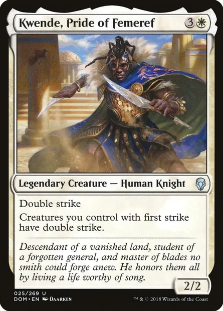 Kwende, Pride of Femeref, Magic card DOM 25 — Dominaria set