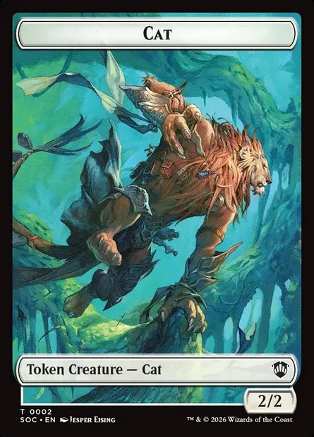 Cat, carte Magic TSOC 2 — extension Secrets of Strixhaven Commander Tokens