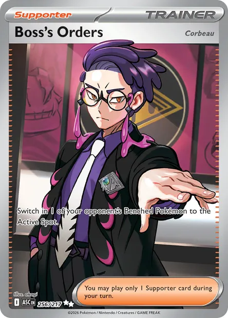 Boss's Orders, Pokémon card ASC 256 — Ascended Heroes set