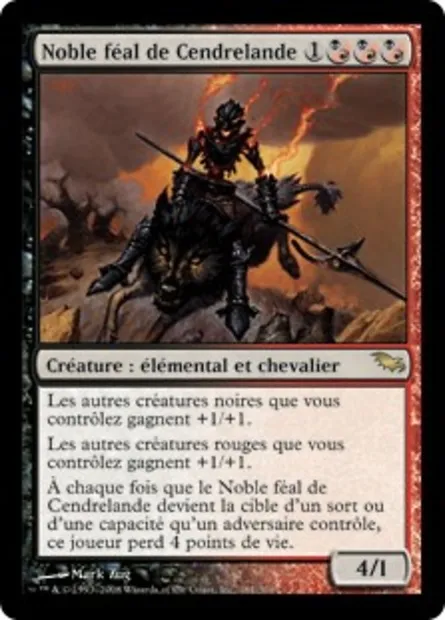 Noble féal de Cendrelande, carte Magic SHM 181 — extension Sombrelande