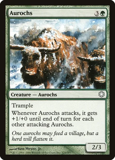 Aurochs, Magic card CST 225 — Coldsnap Theme Decks set