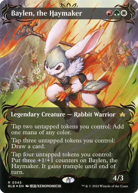 Baylen, the Haymaker, Magic card BLB 345 — Bloomburrow set