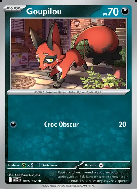 Goupilou, carte Pokémon MEG 089 — extension Méga-Évolution