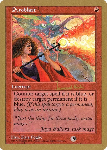 Pyroblast, Magic card WC97 jk262sb — World Championship Decks 1997 set