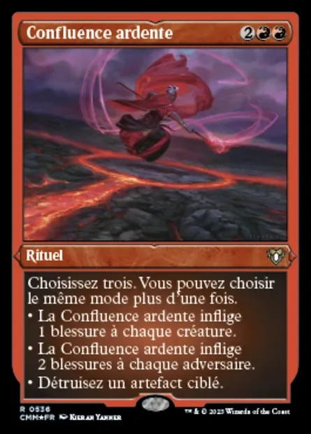 Confluence ardente, carte Magic CMM 536 — extension Commander Masters