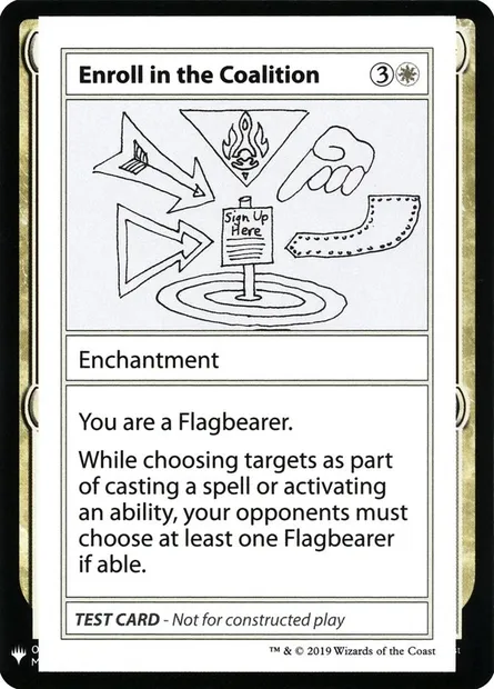 Enroll in the Coalition, Magic card CMB1 4 — Mystery Booster Playtest Cards 2019 set