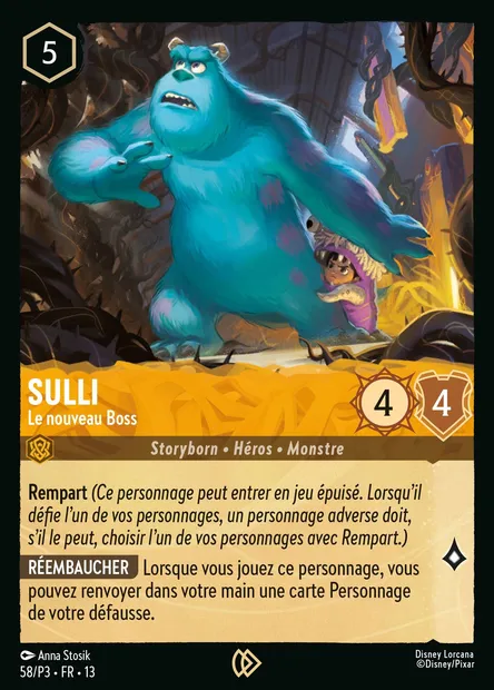 Sulli - Le nouveau Boss, carte Disney Lorcana P3-058 — extension P3