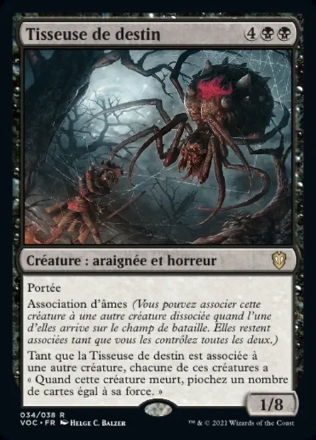 Tisseuse de destin, carte Magic VOC 34 — extension Crimson Vow Commander