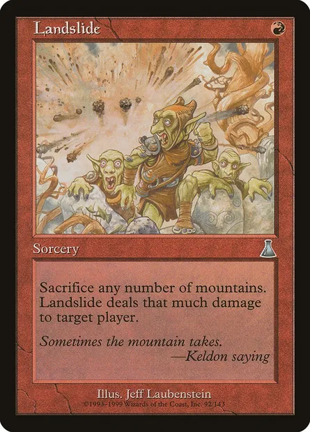 Landslide, Magic card UDS 92 — Urza's Destiny set