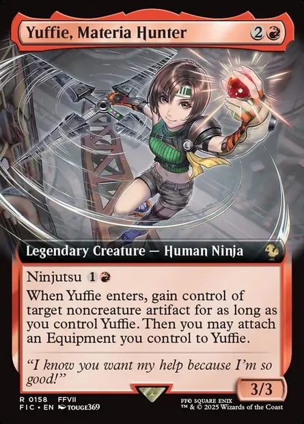 Yuffie, Materia Hunter, Magic card FIC 158 — Final Fantasy Commander set