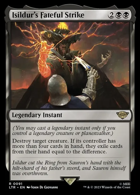 Isildur's Fateful Strike, Magic card LTR 91 — The Lord of the Rings: Tales of Middle-earth set