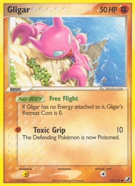 Gligar, Pokémon card UF 57 — Unseen Forces set