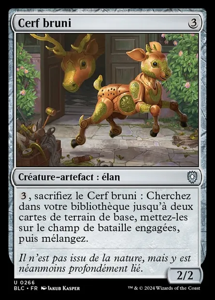Cerf bruni, carte Magic BLC 266 — extension Bloomburrow Commander