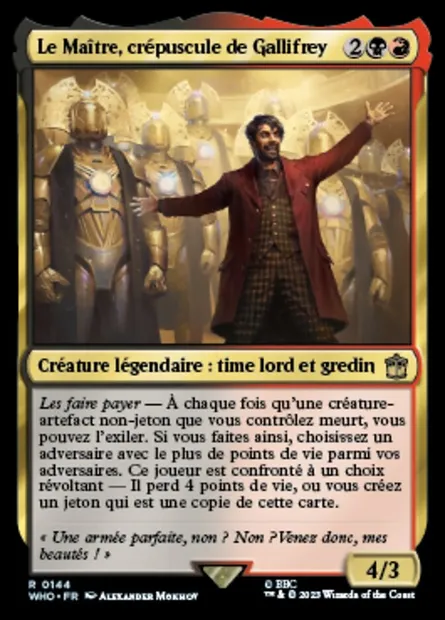 Le Maître, crépuscule de Gallifrey, carte Magic WHO 144 — extension Doctor Who