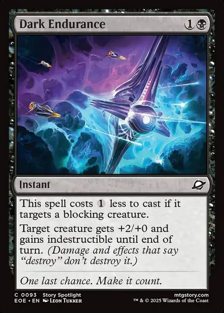 Dark Endurance, Magic card EOE 93 — Edge of Eternities set