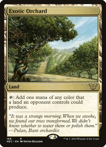 Exotic Orchard, Magic card NEC 168 — Neon Dynasty Commander set
