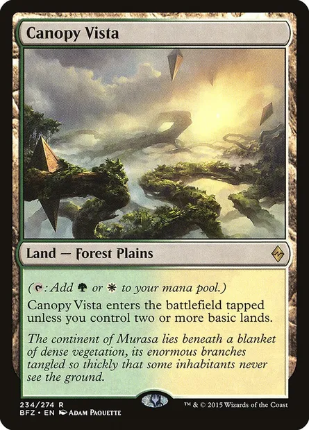 Canopy Vista, Magic card BFZ 234 — Battle for Zendikar set