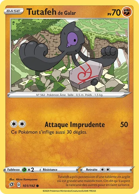 Tutafeh de Galar, carte Pokémon RCL 101 — extension Clash des Rebelles