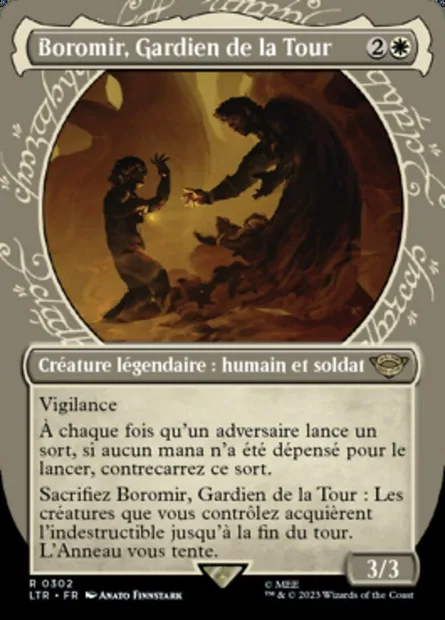Boromir, Gardien de la Tour, carte Magic LTR 302 — extension Le Seigneur des Anneaux : chroniques de la Terre du Milieu