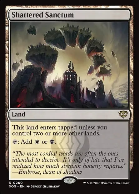 Shattered Sanctum, Magic card SOS 260 — Secrets of Strixhaven set