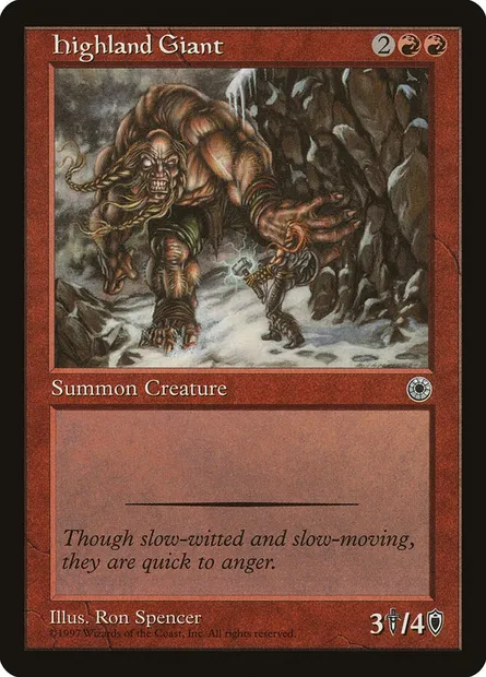 Highland Giant, Magic card POR 132 — Portal set