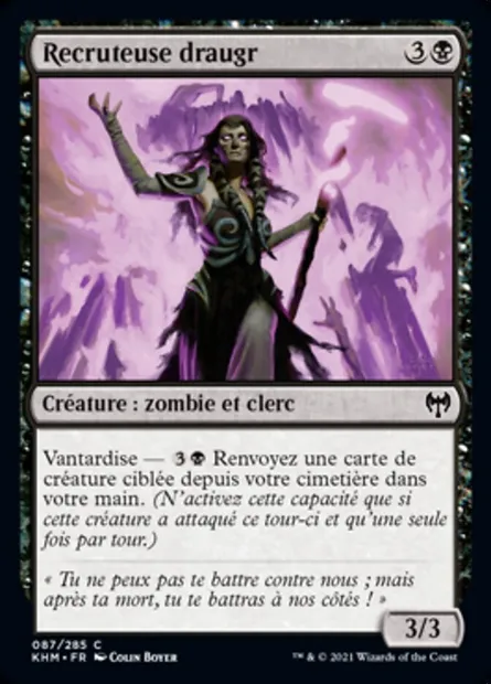 Recruteuse draugr, carte Magic KHM 87 — extension Kaldheim