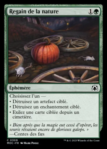 Regain de la nature, carte Magic MOC 309 — extension March of the Machine Commander