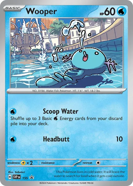 Wooper, Pokémon card PR-SV 155 — SVP Black Star Promos set