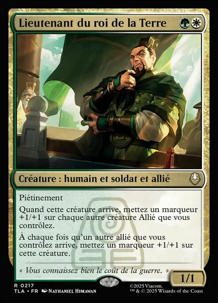 Lieutenant du roi de la Terre, carte Magic TLA 217 — extension Avatar: The Last Airbender