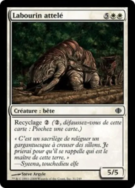 Labourin attelé, carte Magic ALA 31 — extension Les éclats d'Alara