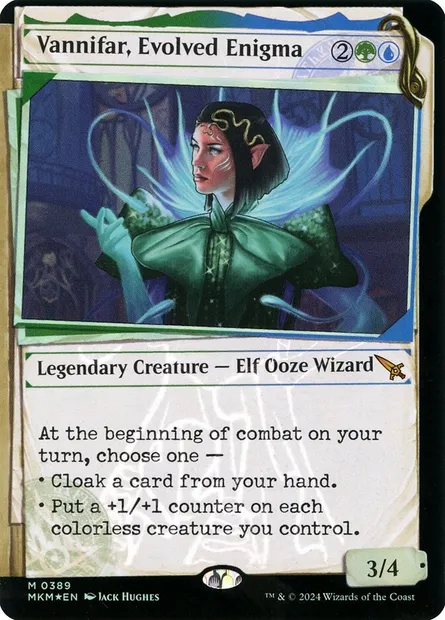 Vannifar, Evolved Enigma, Magic card MKM 389 — Murders at Karlov Manor set