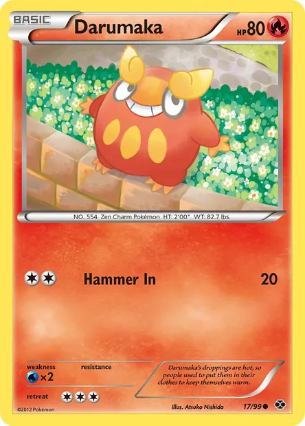Darumaka, Pokémon card NXD 17 — Next Destinies set