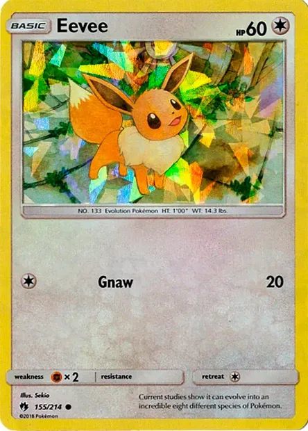 Eevee, Pokémon card TDX 155 — Theme Deck & Blisters Exclusives set