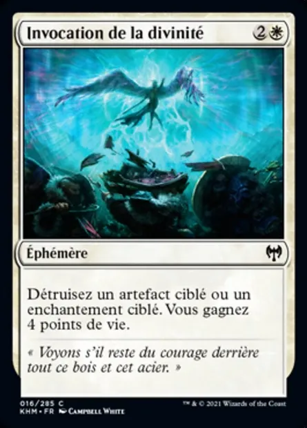 Invocation de la divinité, carte Magic KHM 16 — extension Kaldheim