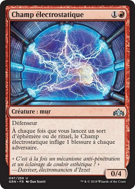 Champ électrostatique, carte Magic GRN 97 — extension Les Guildes de Ravnica