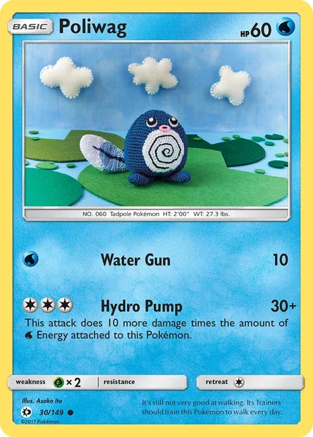 Poliwag, Pokémon card SUM 30 — Sun & Moon set