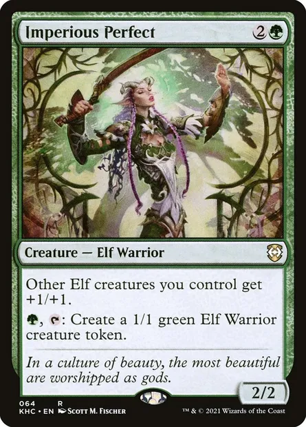 Imperious Perfect, Magic card KHC 64 — Kaldheim Commander set