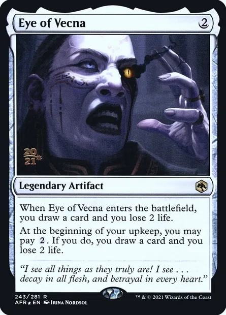 Œil de Vecna, carte Magic PAFR 243s — extension Adventures in the Forgotten Realms Promos
