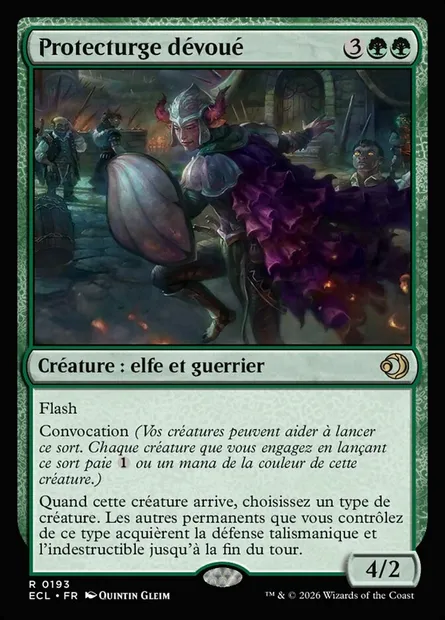 Protecturge dévoué, carte Magic ECL 193 — extension Lorwyn Eclipsed