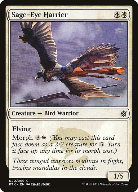 Sage-Eye Harrier, Magic card KTK 20 — Khans of Tarkir set