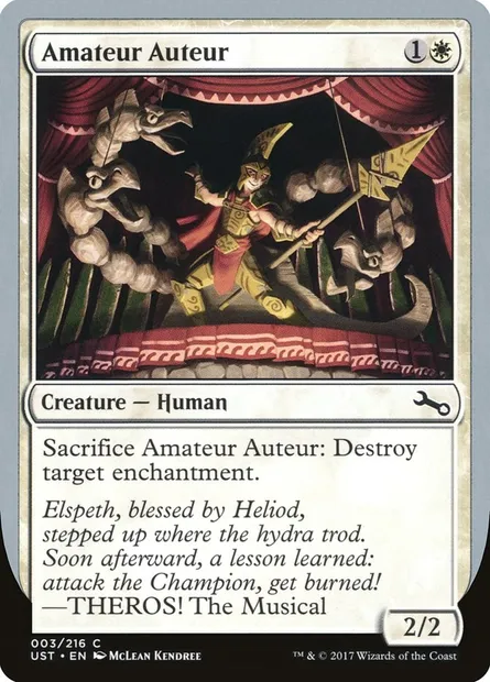 Amateur Auteur, Magic card UST 3c — Unstable set