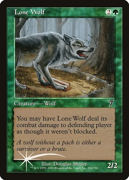 Lone Wolf, Magic card 7ED 254★ — Seventh Edition set