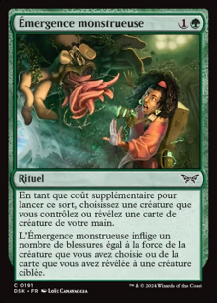 Émergence monstrueuse, carte Magic DSK 191 — extension Duskmourn: House of Horror
