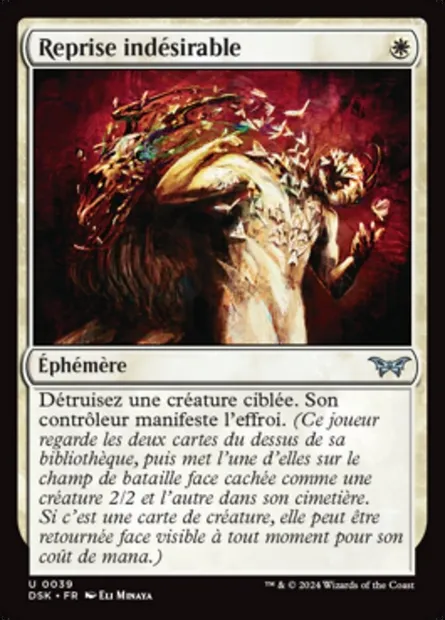 Reprise indésirable, carte Magic DSK 39 — extension Duskmourn: House of Horror