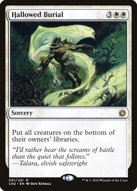Hallowed Burial, Magic card CN2 91 — Conspiracy: Take the Crown set