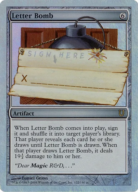 Letter Bomb, Magic card UNH 122★ — Unhinged set